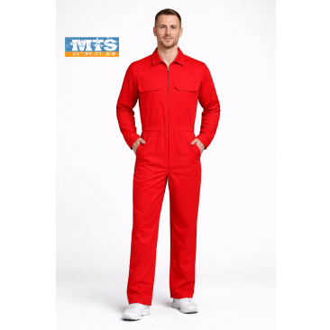 סרבל עבודה שרוול ארוך צבע אדום סרבל עבודה שרוול ארוך צבע אדום